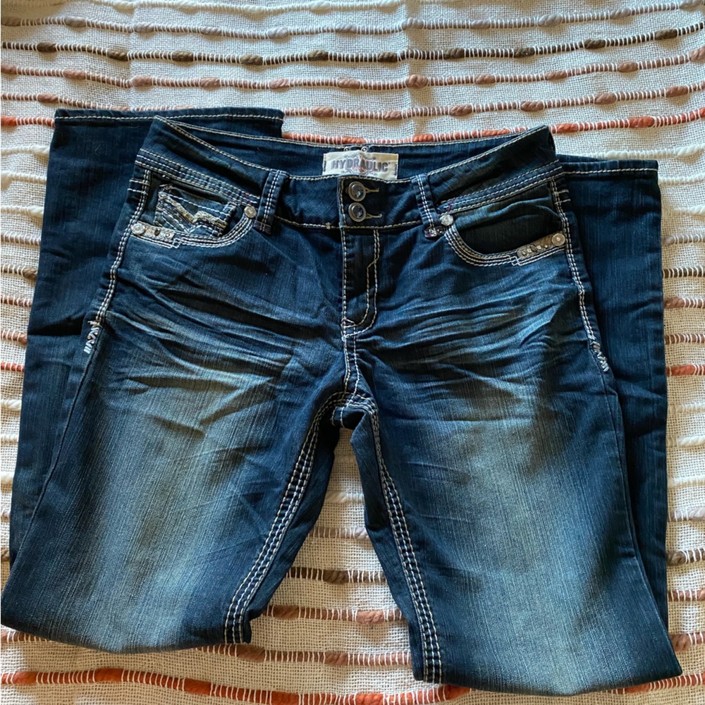 Hydraulic Denim Bootcut Jeans Dark Wash Size 14